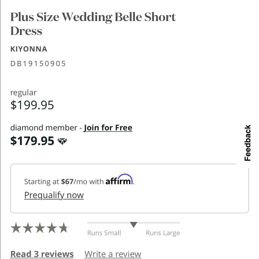 Kiyonna knee length 3/4 sleeve lace v neck dress- ivory- size 0X NWT - Picture 7 of 12